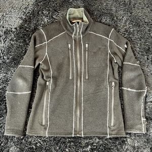 kuhl mens black zip up interceptor fleece size medium